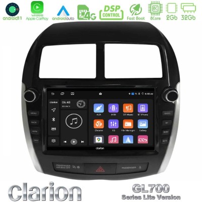 Clarion GL700 Lite Series 8Core Android11 2+32GB Mitsubishi ASX 2013-2018 Navigation Multimedia Tablet 9