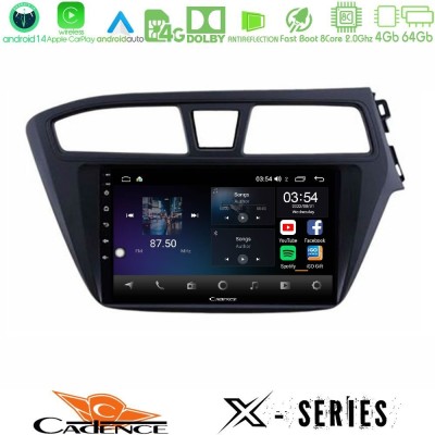 Cadence X Series Hyundai i20 2014-2018 RHD 8core Android 14 4+64GB Navigation Multimedia Tablet 9