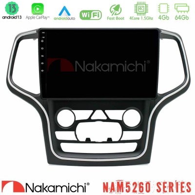 Nakamichi NAM5260 Series 4Core Android13 4+64GB Jeep Grand Cherokee 2014-2020 Navigation Multimedia Tablet 10