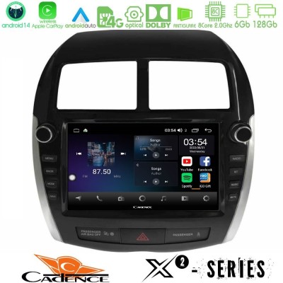 Cadence X2 Series 8Core Android14 6+128GB Mitsubishi ASX 2013-2018 Navigation Multimedia Tablet 9