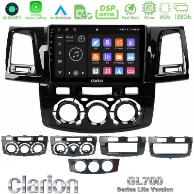 Clarion GL700 Lite Series 8Core Android11 6+128GB Toyota Hilux 2007-2016 Navigation Multimedia Tablet 9