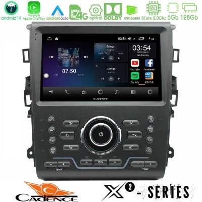 Cadence X2 Series 8Core Android14 6+128GB Ford Mondeo 2014-2021 Navigation Multimedia Tablet 9