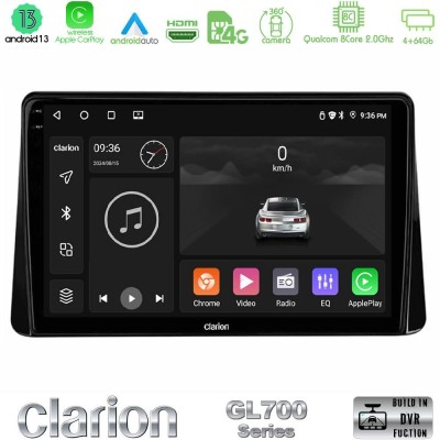 Clarion GL700 Series 8Core Android13 4+64GB Mitsubishi Eclipse Cross 2018-2023 Navigation Multimedia Tablet 9