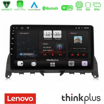 Lenovo Thinkplus Series 4Core Android15 2+32GB  Mercedes C Class W204 Navigation Multimedia Tablet 9