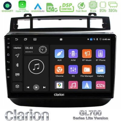 Clarion GL700 Lite Series 8Core Android11 2+32GB VW Touareg 2011-2018 Navigation Multimedia Tablet 9