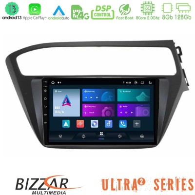 Bizzar Ultra Series Hyundai i20 2018-2020 RHD 8core Android13 8+128GB Navigation Multimedia Tablet 9