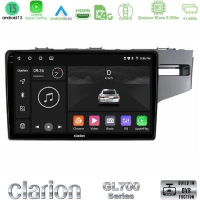 Clarion GL700 Series 8Core Android13 4+64GB Honda Jazz 2013-2020 RHD Navigation Multimedia Tablet 9