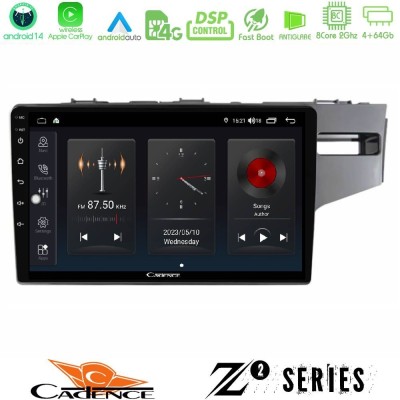 Cadence Z2 Series 8Core Android14 4+64GB Honda Jazz 2013-2020 RHD Navigation Multimedia Tablet 9