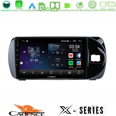 Cadence X Series Toyota Yaris (Vitz) 2015-2020 RHD 8core Android 14 4+64GB Navigation Multimedia Tablet 9