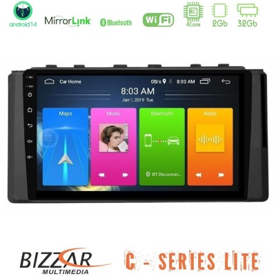 Bizzar C Series Lite 4Core Android14 2+32GB Subaru BRZ / Toyota GR86 2022-> Navigation Multimedia Tablet 9