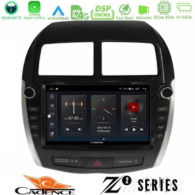 Cadence Z2 Series 8Core Android14 4+64GB Mitsubishi ASX 2013-2018 Navigation Multimedia Tablet 9