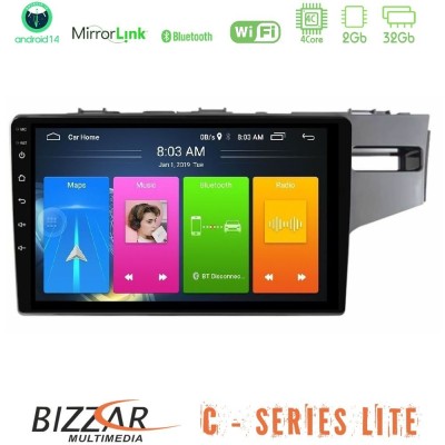Bizzar C Series Lite 4Core Android14 2+32GB Honda Jazz 2013-2020 RHD Navigation Multimedia Tablet 9