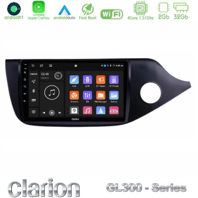 Clarion GL300 Series 4Core Android11 2+32GB Kia Cee’d/ProCeed 2013-2017 RHD Navigation Multimedia Tablet 9