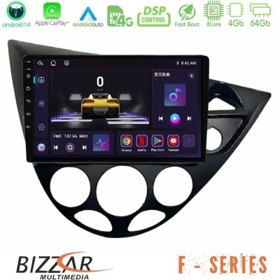 Bizzar F Series 8Core Android14 4+64GB Ford Focus 1999-2004 (RHD) Navigation Multimedia Tablet 9