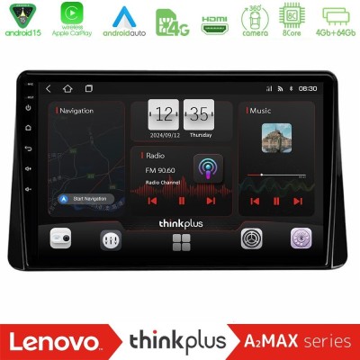 Lenovo Thinkplus A2MAX Series 8Core Android15 4+64GB Mitsubishi Eclipse Cross 2018-2023 Navigation Multimedia Tablet 9