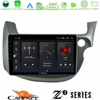 Cadence Z2 Series 8Core Android14 4+64GB Honda Jazz (Fit) 2009-2013 RHD Navigation Multimedia Tablet 10