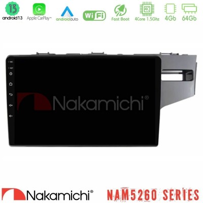 Nakamichi NAM5260 Series 4Core Android13 4+64GB Honda Jazz 2013-2020 RHD Navigation Multimedia Tablet 9