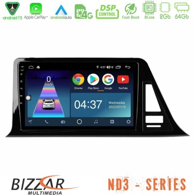 Bizzar ND3 Series 8Core Android15 2+64GB  Toyota CH-R (Χωρίς Εργ.Οθόνη) Navigation Multimedia Tablet 9