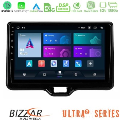 Bizzar Ultra Series Toyota Yaris Cross RHD 2020-> (Low Version) 8core Android13 8+128GB Navigation Multimedia Tablet 9