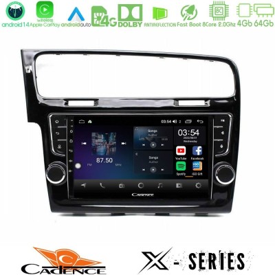 Cadence X Series VW GOLF 7 8core Android 14 4+64GB Navigation Multimedia Tablet 9