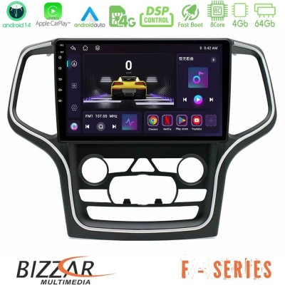 Bizzar F Series 8Core Android14 4+64GB Jeep Grand Cherokee 2014-2020 Navigation Multimedia Tablet 10