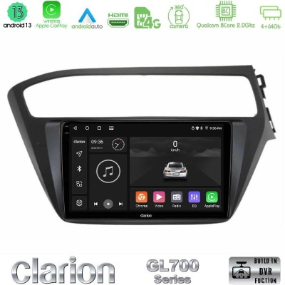 Clarion GL700 Series 8Core Android13 4+64GB Hyundai i20 2018-2020 RHD Navigation Multimedia Tablet 9