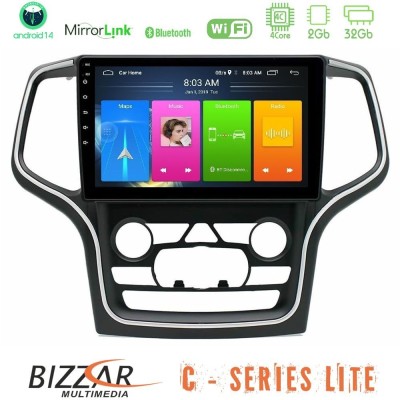 Bizzar C Series Lite 4Core Android14 2+32GB Jeep Grand Cherokee 2014-2020 Navigation Multimedia Tablet 10