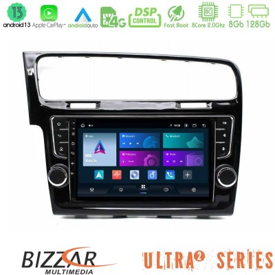 Bizzar Ultra Series VW GOLF 7 8core Android13 8+128GB Navigation Multimedia Tablet 9