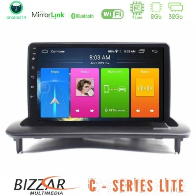 Bizzar C Series Lite 4Core Android14 2+32GB Volvo S40/C30/C70 Navigation Multimedia Tablet 9