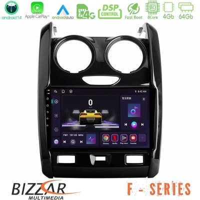 Bizzar F Series 8Core Android14 4+64GB  Dacia Duster 2014-2018 Navigation Multimedia Tablet 9