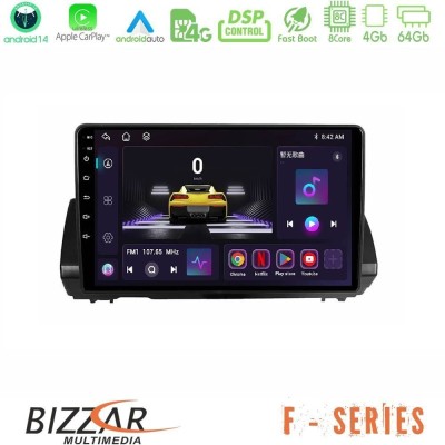 Bizzar F Series 8Core Android14 4+64GB Dacia Sandero/Logan/Jogger 2022-> Navigation Multimedia Tablet 9