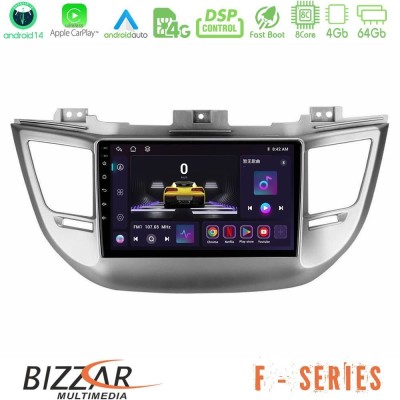 Bizzar F Series 8Core Android14 4+64GB  Hyundai Tucson 2015-2018 Navigation Multimedia Tablet 9