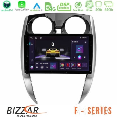 Bizzar F Series 8Core Android14 4+64GB  Nissan Note 2013-2018 Navigation Multimedia Tablet 10