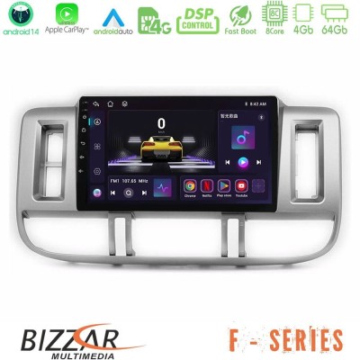 Bizzar F Series 8Core Android14 4+64GB  Nissan X-Trail (T30) 2000-2003 Navigation Multimedia Tablet 9