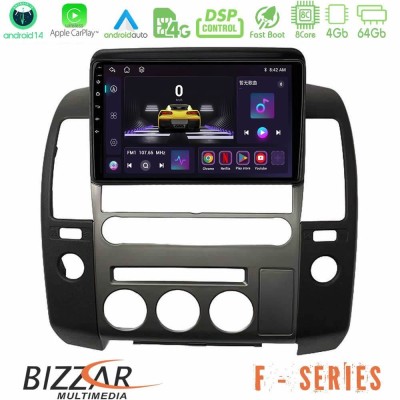 Bizzar F Series 8Core Android14 4+64GB   Nissan Navara D40 2006-2012 (με εργ.οθόνη) Navigation Multimedia Tablet 9