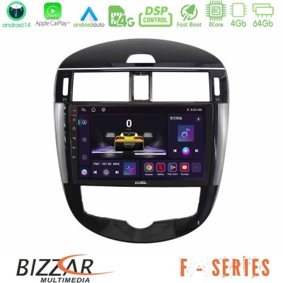 Bizzar F Series 8Core Android14 4+64GB  Nissan Pulsar 2015-2018 Navigation Multimedia Tablet 9