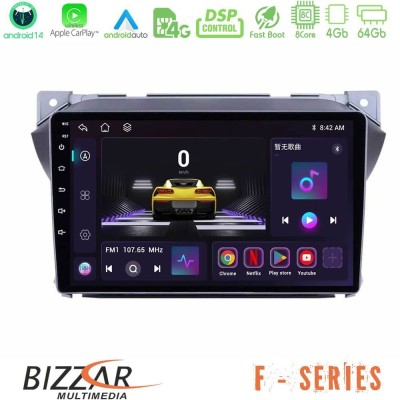 Bizzar F Series 8Core Android14 4+64GB  Suzuki Alto & Nissan Pixo Navigation Multimedia Tablet 9