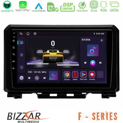 Bizzar F Series 8Core Android14 4+64GB  Suzuki Jimny 2018-2022 Navigation Multimedia Tablet 9