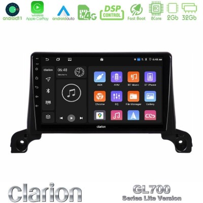 Clarion GL700 Lite Series 8Core Android11 2+32GB Peugeot 3008/5008 2017-2023 Navigation Multimedia Tablet 9