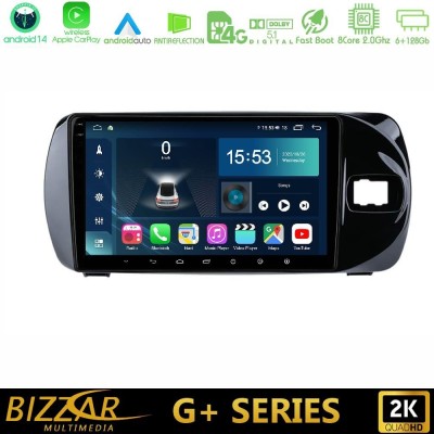Bizzar G+ Series Toyota Yaris (Vitz) 2015-2020 RHD 8core Android14 6+128GB Navigation Multimedia Tablet 9