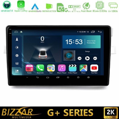 Bizzar G+ SeriesToyota Verso 2009-2018 8core Android14 6+128GB Navigation Multimedia Tablet 9