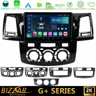Bizzar G+ Series Toyota Hilux 2007-2016 8core Android14 6+128GB Navigation Multimedia Tablet 9