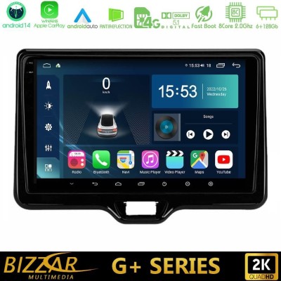 Bizzar G+ Series Toyota Yaris Cross RHD 2020-> (Low Version) 8core Android14 6+128GB Navigation Multimedia Tablet 9