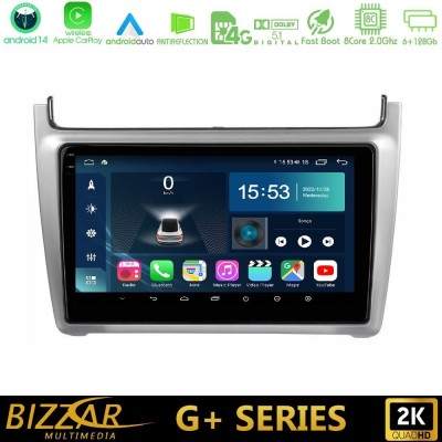 Bizzar G+ Series Vw Polo 2014-2017 8core Android14 6+128GB Navigation Multimedia Tablet 9