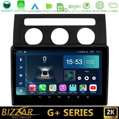 Bizzar G+ Series VW Touran 2003-2011 8Core Android14 6+128GB Navigation Multimedia Tablet 10