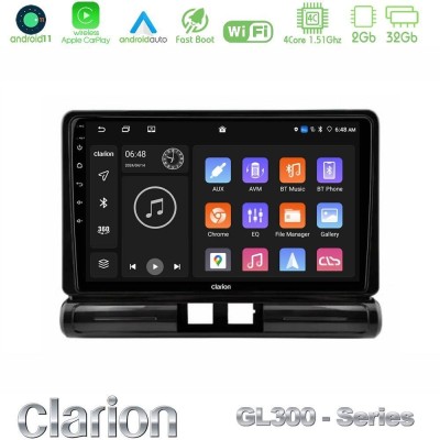 Clarion GL300 Series 4Core Android11 2+32GB Citroen C3 2016-> Navigation Multimedia Tablet 9