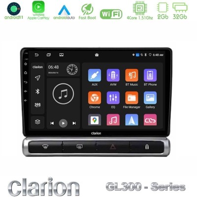 Clarion GL300 Series 4Core Android11 2+32GB Citroen C3 2016-> Navigation Multimedia Tablet 9