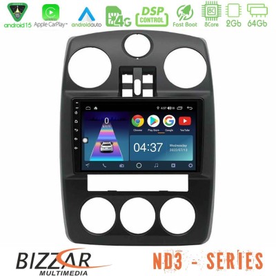Bizzar ND3 Series 8Core Android15 2+64GB  Chrysler PT-Cruiser 2000-2005 Navigation Multimedia Tablet 9