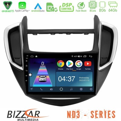 Bizzar ND3 Series 8Core Android15 2+64GB  Chevrolet Trax 2013-2020 Navigation Multimedia Tablet 9