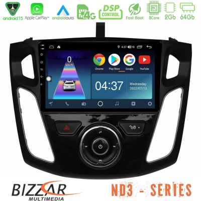 Bizzar ND3 Series 8Core Android15 2+64GB  Ford Focus 2012-2018 Navigation Multimedia Tablet 9